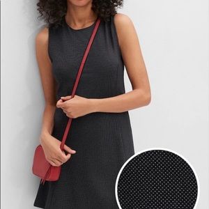 Knit dot print navy dress. Size medium, NWT